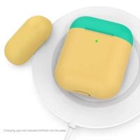AirPods1/2 [двойная крышка] желтый + зеленый
