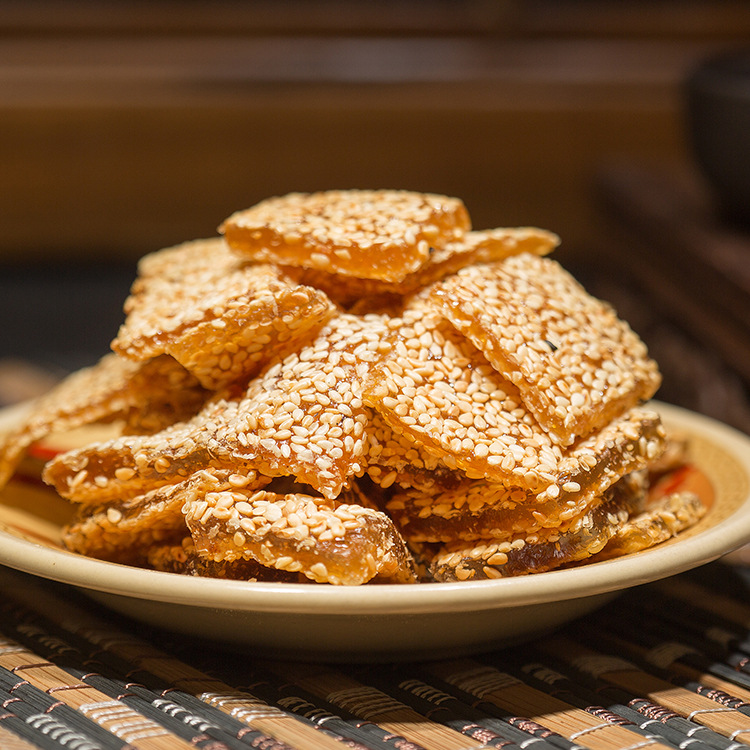 Sesame Cattle Leather Tablets Cheap Soft-sugar Bullin Traditional Pastry Snacks Independent Packaging Soil Products