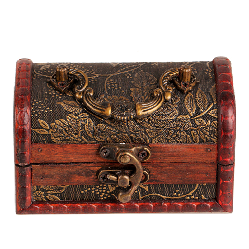 Poly Edge Cabinet Chinese Small Wood Case Retro Wood First Accessories Box Meta Treasure Jade Water Crystal Ornament Containing Box Decoration Hem