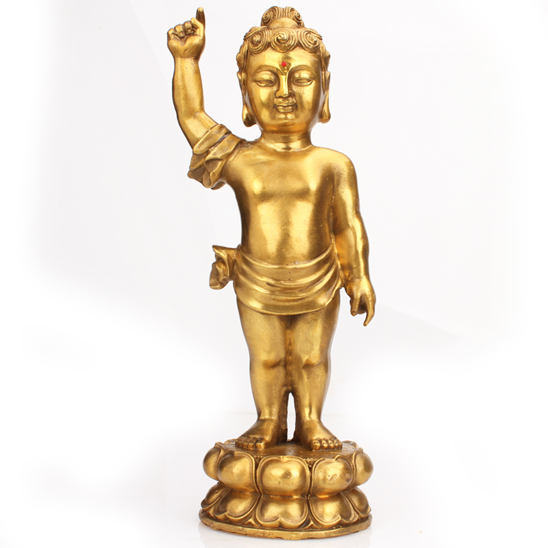 Juyuan Pavilion Prince Buddha Bath Buddha holiday supplies ornaments Copper Shakyamuni Buddha Buddha statue size Buddha hall decoration