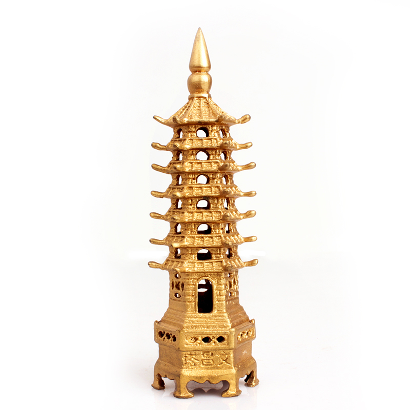 Juyuan Pavilion brass Wenchang Tower ornaments Seven-story Wenchang Tower Academic tower Examination career Pagoda Seven-story home accessories