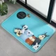 Cartoon lợn mat đỏ cửa mat trượt toilet cửa phòng ngủ mat con nhà vệ sinh thảm phòng tắm thấm - Thảm sàn thảm nhựa