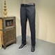 Aijia Cut Label Autumn/Winter Men's Long Pants Dark Color Work Casual Straight Pants Mid-High Waist Non-Stretch Trousers 6080