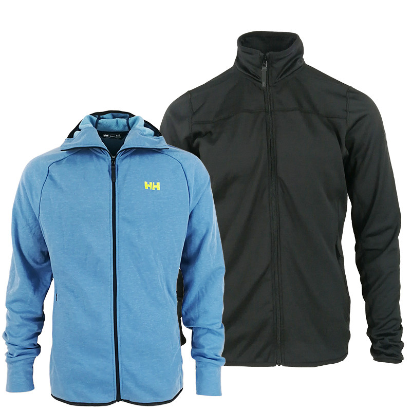Norwegian HH men's outdoor mountaineering warm quick-drying mid-layer fleece sports running breathable hooded sweater jacket