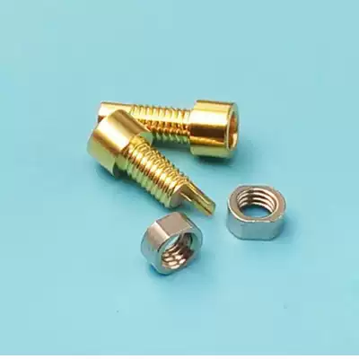 Customized universal small black clip socket female socket mmcx pure copper built-in threaded nut gold and silver Black
