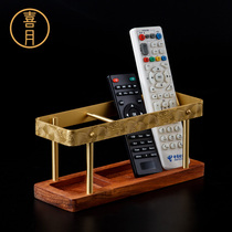 Happy mid-day creative desktop containing seat air conditioning remote control holder living-room home solid wood red wood containing rack swing piece