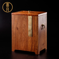 Xiyue new Chinese style mahogany solid wood classification trash can Household living room creative Chinese style with cover office bedroom