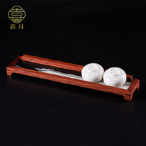 Festive Red Wood Kongfu Tea Cup Rack Drying Cup Rack Tea Tea Leaf Tea Set Tea Set Tea Set Accessories Tabletop Natural Marble