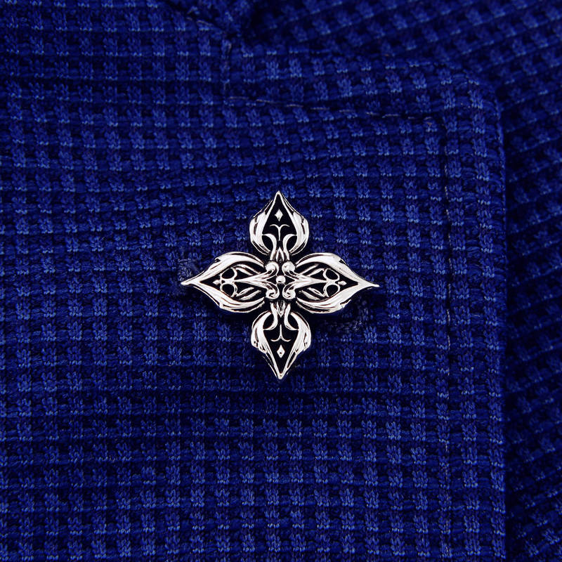 Spartan Men's Brooch Suit Lapel Pin Suit Brooch Corsage Women's Lapel Flower Original Vintage Helen Platinum-Plated