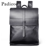 Мужской ноутбук, сумка для путешествий, модный трендовый школьный рюкзак, из натуральной кожи, бизнес-версия