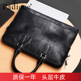 Padieoe leather men's bag handbag men's handbags and business bag public text bag men's bag new hand bag