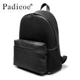 Padieoe Кожаный рюкзак, плетеный ноутбук для отдыха, воловья кожа, 16 дюймов, из натуральной кожи, бизнес-версия