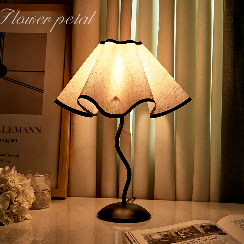 Desk Lamp with a Girly Skirt-Shaped Petal Design, ins Simple Vintage Night Lights for Bedroom, Bedside, Study, Led Atmosphere Light Desk Lamp with a Girly Skirt-Shaped Petal Design, ins Simple Vintage Night Lights for Bedroom, Bedside, Study, Led Atmosphere Light