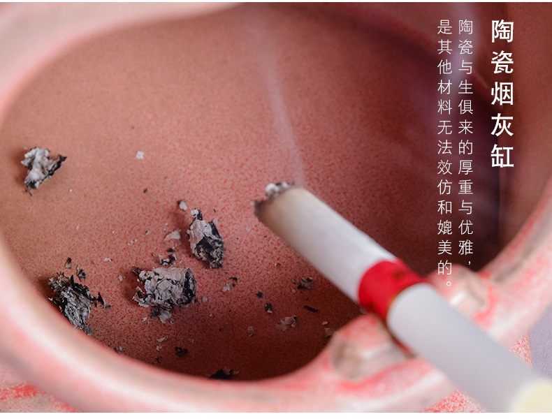 Cartoon ceramic ashtray creative move wind large home office European fashion ashtray