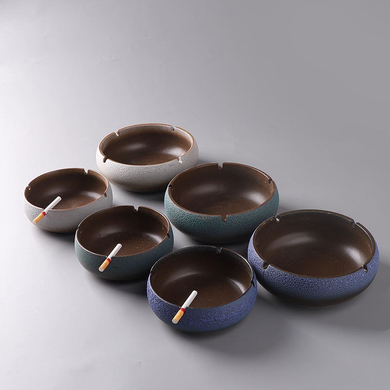 Chinese style household living room office windproof ashtray ashtray extra large creative move ceramic ashtray restoring ancient ways