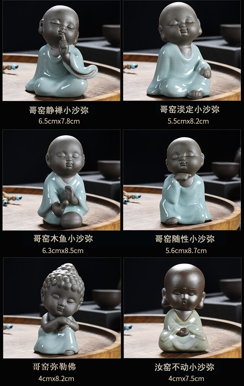 Creative furnishing articles pet boutique violet arenaceous the young monk tea to keep tea tea tea tea accessories household elder brother up play fun