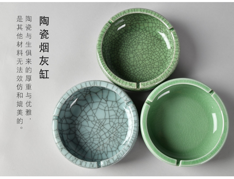 Ceramic ashtray creative move wind size home sitting room office European fashion ashtray