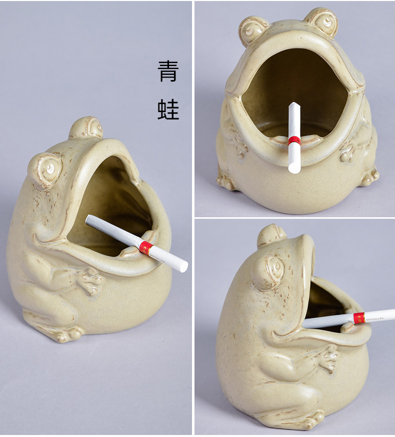 Cartoon ceramic ashtray creative move wind large home office European fashion ashtray