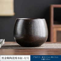 Керамический бак для керамики в черной золотой глазурь