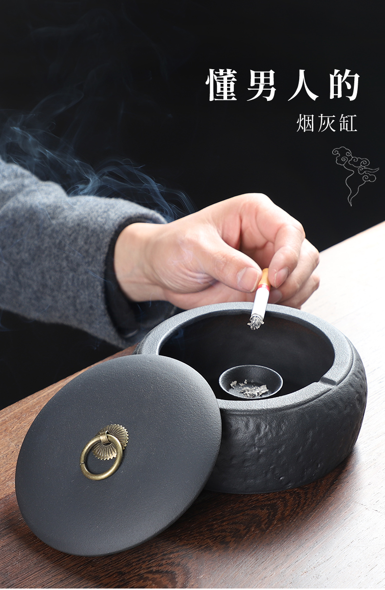 The ashtray creative move wind large living room home office European fashion ceramic ashtray