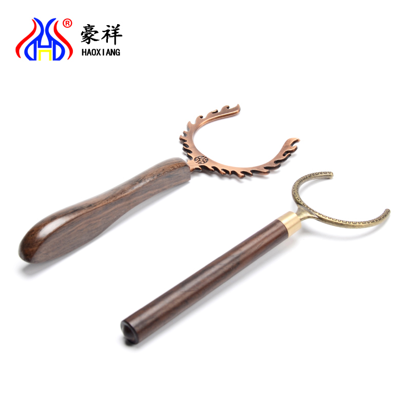 Howe auspicious ebony fork fork bracket stainless steel cups of tea cups cup fork fork kung fu tea accessories the hot copper cup