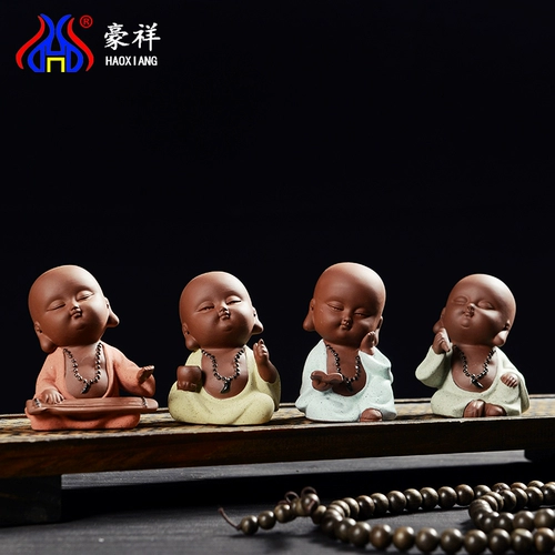 豪祥 Мини -чай для питомца пианино, шахматы, каллиграфия и живопись маленький монах кунг -фу чайная посуда украшения творческий чай