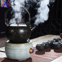 Haoxiang Songhua Stone Ceramic Cooking Teapot Black and White Tea Puer Boiler Tea Boiler Household Tea Division Electric Pottery Furnace Set