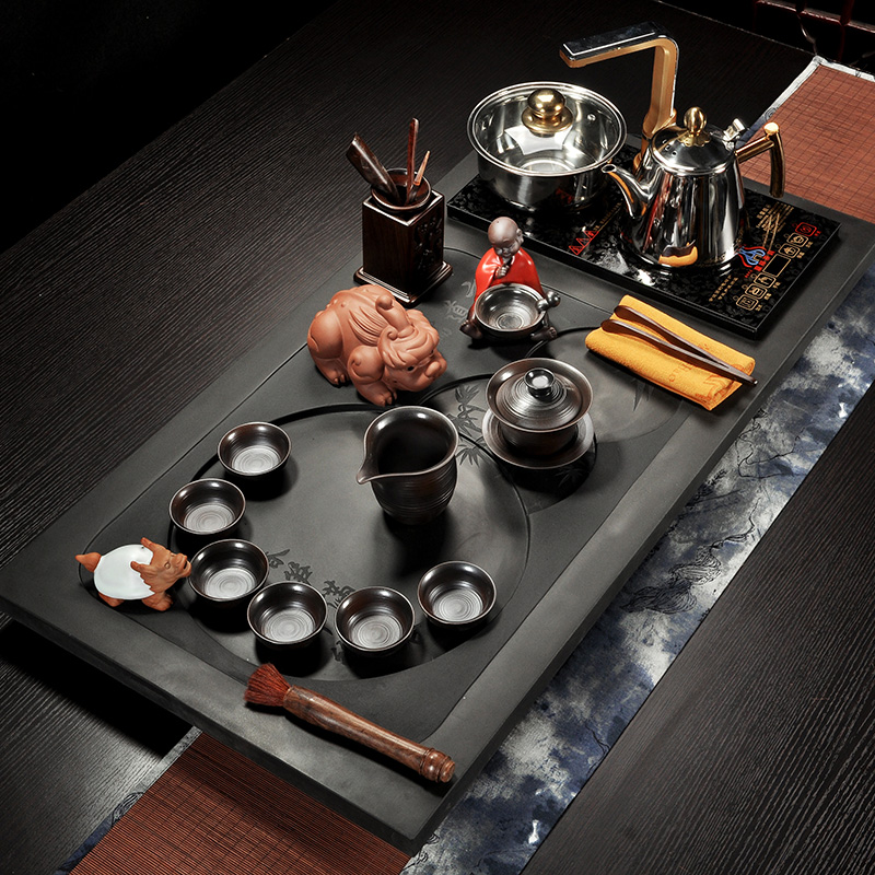 Howe cheung kung fu tea set sharply stone tea tray tea sea brother your up up ceramic tea set of a complete set of four