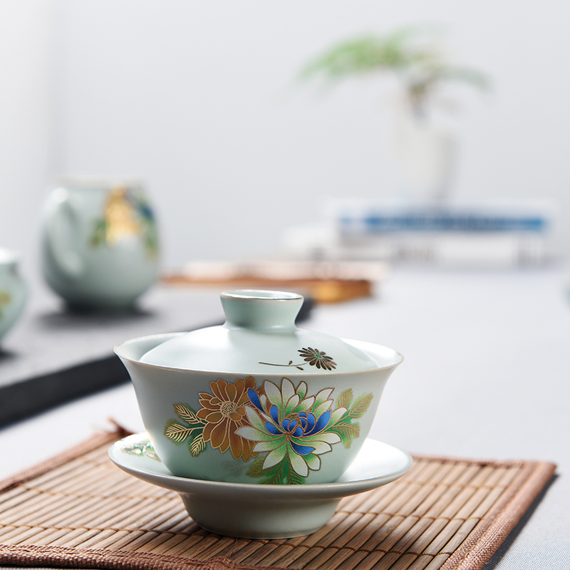 Howe cheung kung fu tea set to open the slice your up of a complete set of ceramic tea tureen teapot tea gift box