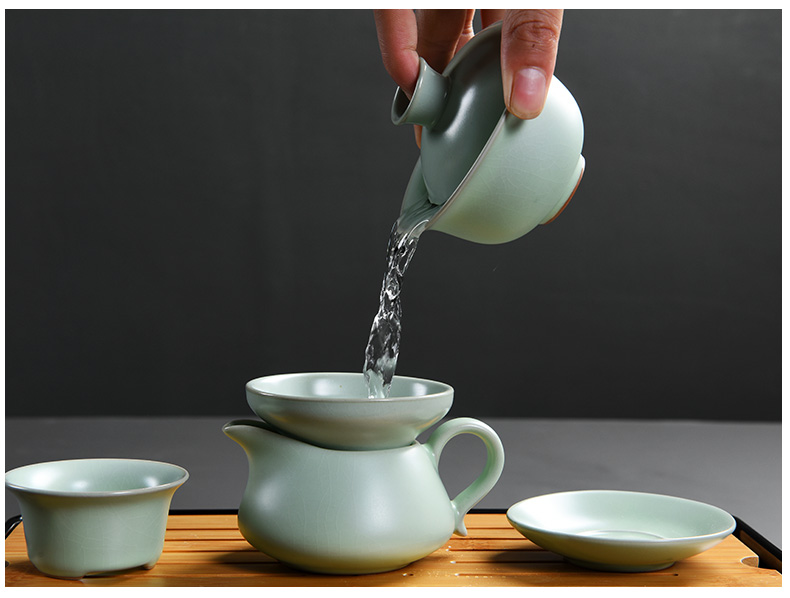 Howe auspicious your up tea set household ceramics of a complete set of kung fu tea sets tureen teapots elder brother up on tea cups