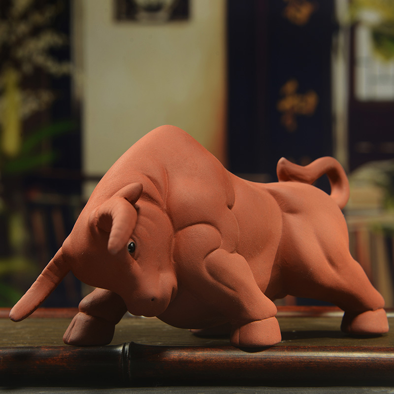 Howe auspicious familiar cow boutique yixing purple sand furnishing articles manually tea pet tea accessories overwhelming bullish