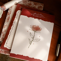 Hand painted rose photo paper Book of flowers romantic lifetime in high value notebook notebook draft paper