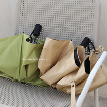 Rose ocean gentle color umbrella cream color parasol ins Wind Morandi black glue sunscreen umbrella couple