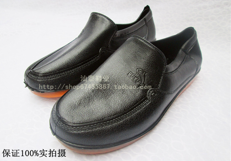 Màu xám tinh khiết nam xuân và mùa thu sức khỏe thấp giúp ống chống trượt nhựa mềm đáy chống thấm nước xây dựng giày công sở giày thể dục