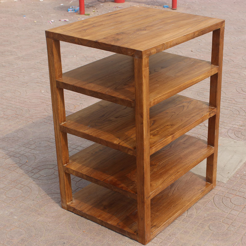 Solid wood Chinese style antique old elm shoe rack shoe cabinet bedside cabinet flower rack simple furniture table desk partition custom