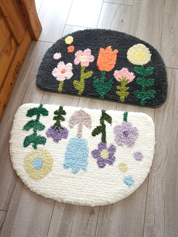 Self-Designed Fresh and Simple Pastoral Floor Mat, Bathroom Absorbent Non-Slip Beautiful Floral Doormat, Thickened Foot Mat Self-Designed Fresh and Simple Pastoral Floor Mat, Bathroom Absorbent Non-Slip Beautiful Floral Doormat, Thickened Foot Mat