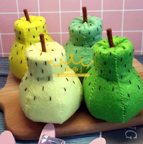 (Finished) non-woven pear four-color di kindergarten homework teaching aids toys vegetables and fruits simulation food