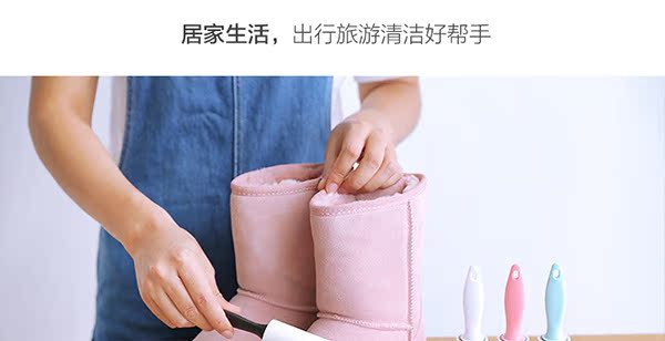 Cây lăn bụi quần áo bẩn ở đầu Quần áo có thể lăn con lăn giấy lau bụi quần áo giấy để loại bỏ bụi dính tóc dính tóc dính bụi giấy - Hệ thống giá giặt cắt lông xù quần áo