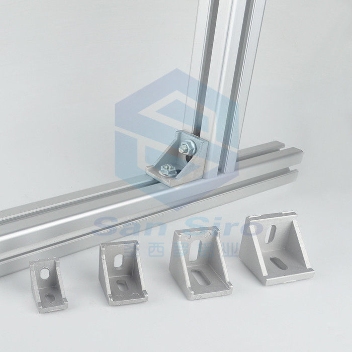 Industrial Aluminum Squeeze Type Material Corner Piece Corner Aluminum Corner Code 20 30 40 4040 4040 Piece With Dust Cap Black