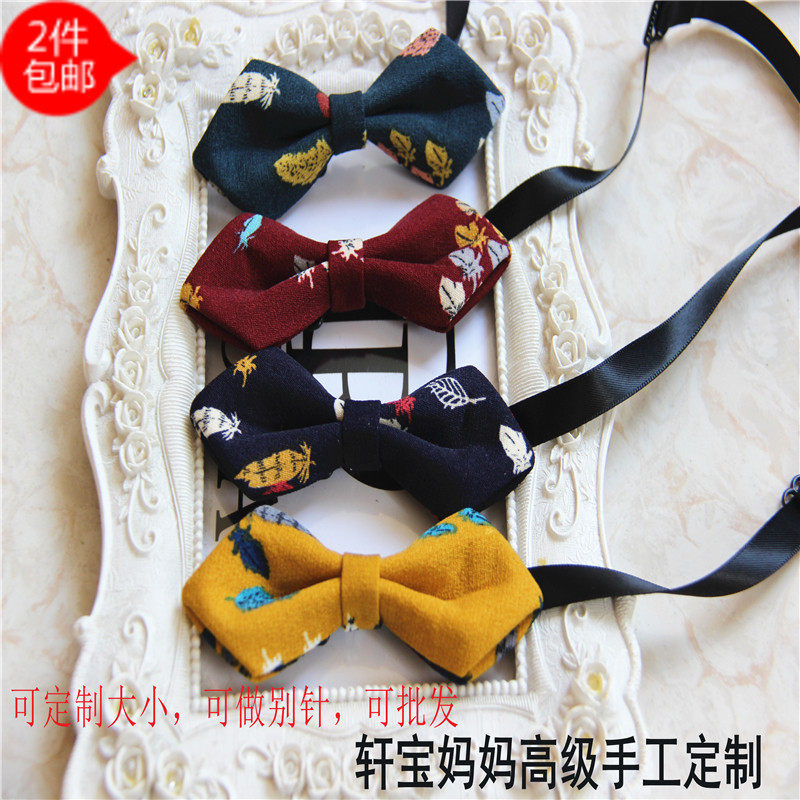 Han Edition Children's Point Nice Boy's Clothing Boy's Suit Shirt Bowl Bow Full Moon Butterfly Bow