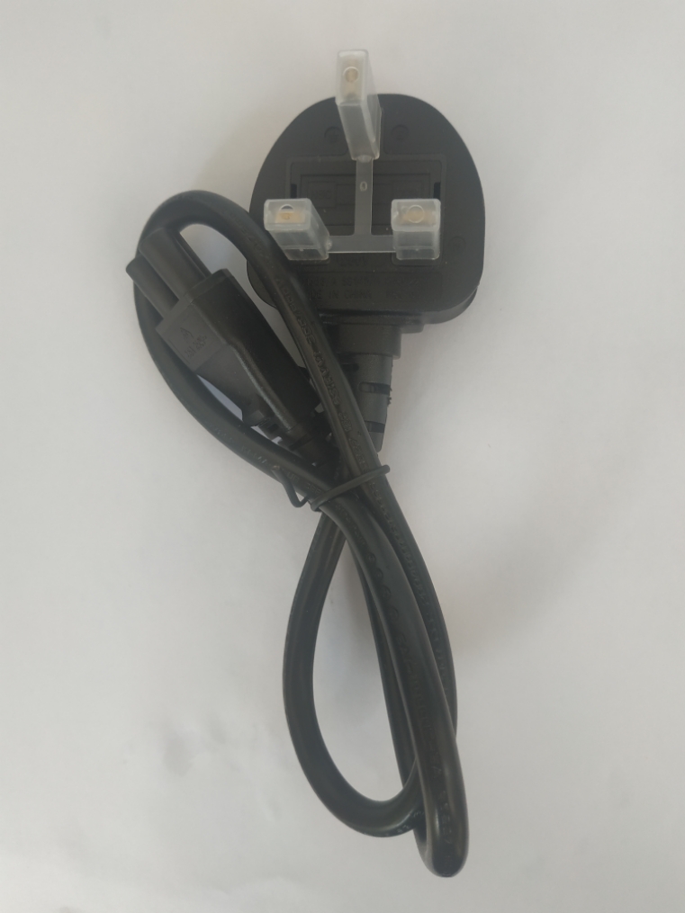 The original English plug 3 hole plug 0 65 m 0 75 pure copper core printer laptop power core