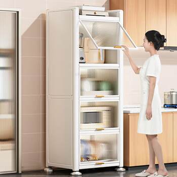 Kitchen sandwich rack floor-standing multi-layer storage cabinet