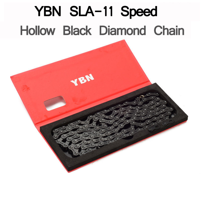 YBN SLA Yabang 22-speed chain semi-hollow mountain road bike 11-speed black diamond chain with magic buckle