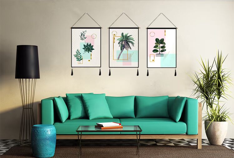 ins tấm thảm thực vật tươi nordic vải vải vải vải nền bối cảnh treo bông hộp mét màn trập Guahua - Tapestry 	thảm treo tường doremon	