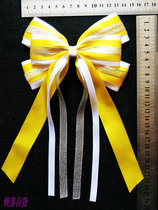  Jazz Flower ball La La exercise Fitness exercise Yellow silver black headdress Hair band Hair accessories Hairpin bow Full mail discount