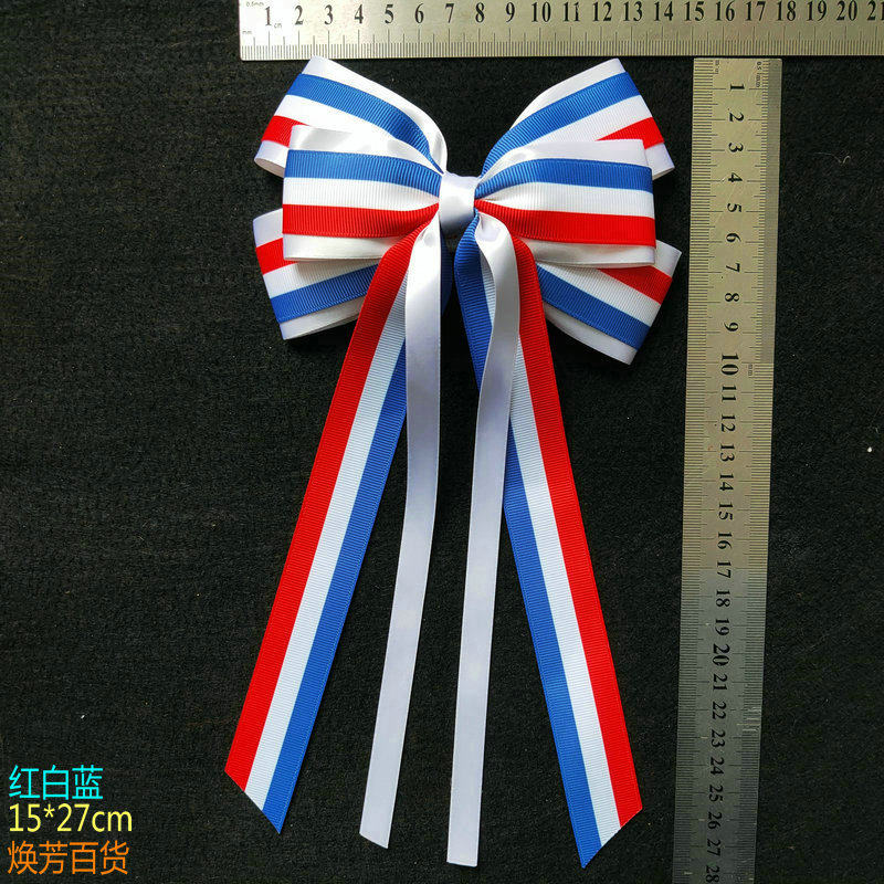 Fancy ball skills cheerleading gym dance head flower hair clip hair clip hair clip full mail preference red white blue