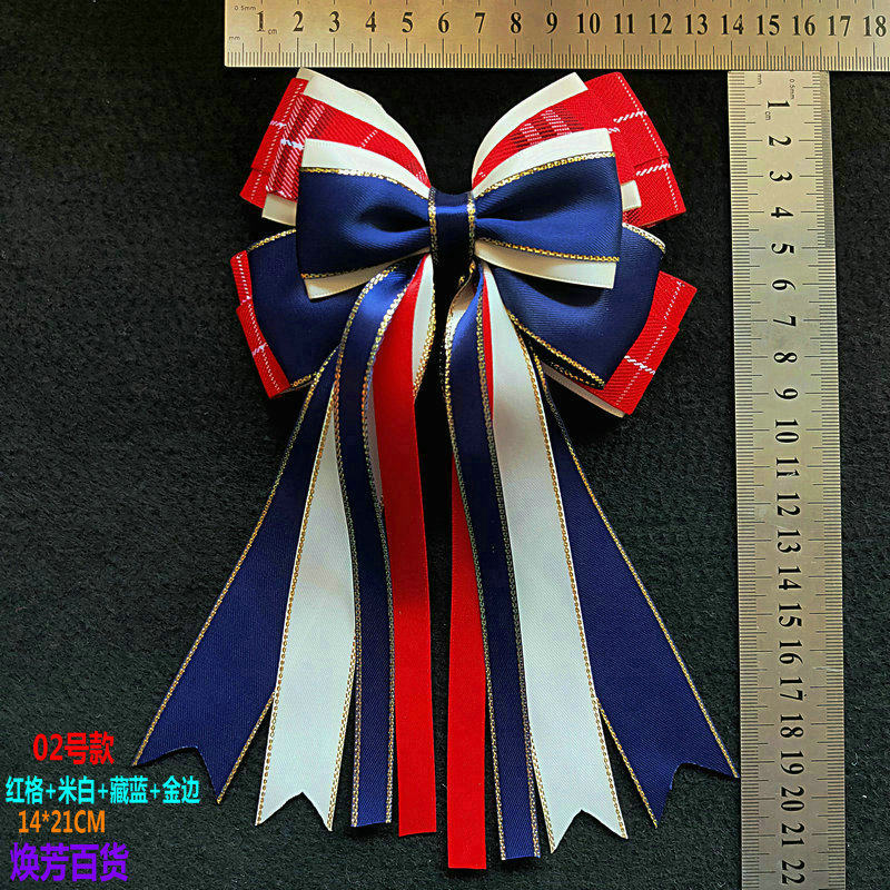 Seiko Flower Ball Cheerleading School Flower Class Flower Dance Competition Bowknot Hair Accessories Hair Clip Head Flower Clip Model