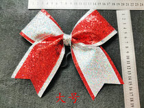  Flower ball La la exercise Fitness exercise Competitive sports game Stand up bow headdress Hair accessories hairpin hairpin red silver white