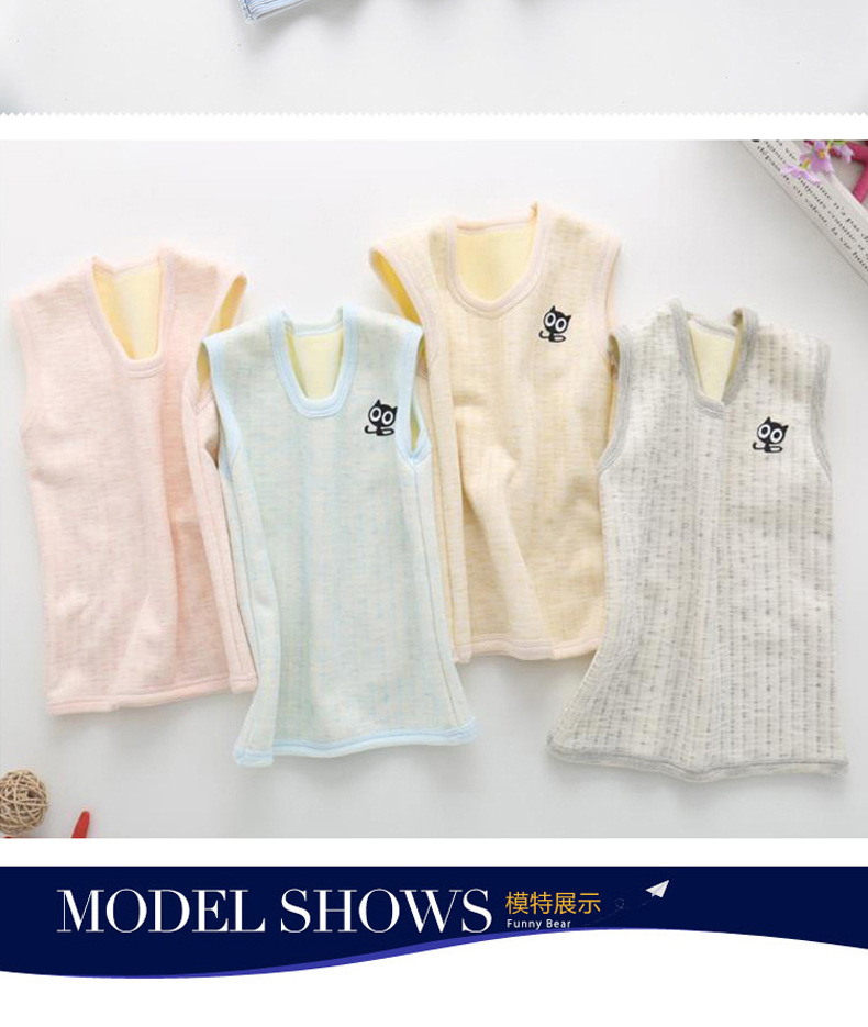 Trẻ em mùa thu và mùa đông ấm áp mặc vest bé trai và bé gái mặc siêu mềm bó sát cộng với áo vest nhung cotton dày áo khoác ba lỗ có mũ bé gái