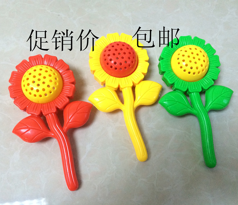 Kindergarten Children Early Playground Rattle Toddler Children Sunflower Dumbbells Vocal toddler Rattle Dance Equipment Instruments
